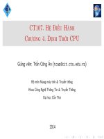 Bài giảng Hệ điều hành: Chương 4 - Trần Công Án (ĐH Cần Thơ)