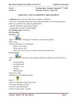 giáo án tiếng anh lớp 4  năm học 2020  2021 e4 week 1 