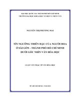 Tín ngưỡng thiên hậu của người hoa ở sài gòn   thành phố hồ chí minh     