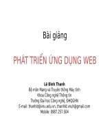 Bài giảng Phát triển ứng dụng web: Bài 4 - Lê Đình Thanh