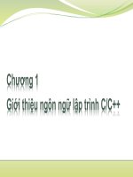Bài giảng Nhập môn lập trình C - Chương 1: Giới thiệu ngôn ngữ lập trình C/C+