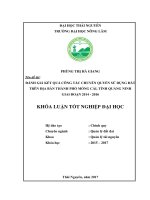 Đánh giá kết quả công tác chuyển quyền sử dụng đất trên địa bàn thành phố móng cái tỉnh quảng ninh giai đoạn 2014 2016 