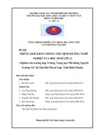 Những khó khăn trong việc định hướng nghề nghiệp của học sinh lớp 12    nghiên cứu trường hợp trường trung học phổ thông nguyễn trường tộ   xã tân hải   thị xã lagi    tỉnh bình thuận  đề tài sinh viê 