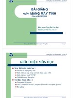 Bài giảng Mạng máy tính: Chương 1 - Nguyễn Cao Đạt