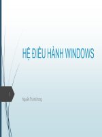 Bài giảng Hệ điều hành windows - Nguyễn Thị Mai trang