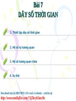 Thống kê kinh doanh: Dãy số thời gian