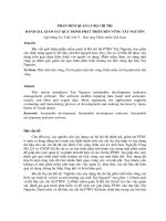 Phần mềm quản lý bộ chỉ thị đánh giá, giám sát quá trình phát triển bền vững Tây Nguyên