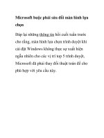 Microsoft buộc phải sửa đổi màn hình lựa chọn