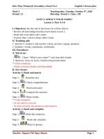 giáo án tiếng anh lớp 3 năm học 2020  2021 e3  week 5  