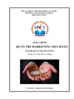 Giáo trình Quản trị marketing nhà hàng - Ngành Quản trị nhà hàng (Dùng cho trình độ Cao đẳng)