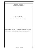 Dạy học tác phẩm chí phèo theo định hướng phát triển năng lực, phẩm chất học sinh  