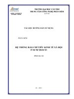 Tài liệu Hướng dẫn sử dụng phần mềm Hệ thống báo chỉ tiêu kinh tế xã hội (Cán bộ quản lý)