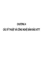 Bài giảng An toàn và bảo mật hệ thống thông tin: Chương 4 - Đại học Công nghệ Bưu chính Viễn thông