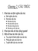 Bài giảng Lập trình C nâng cao - Chương 2: Cấu trúc