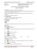 giáo án tiếng anh lớp 4  năm học 2020  2021 e4  week 32 