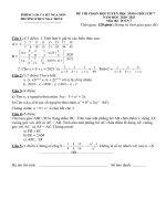 Đề thi học sinh giỏi môn Toán lớp 7 cấp trường năm 2020-2021 có đáp án - Trường THCS Nga Thủy