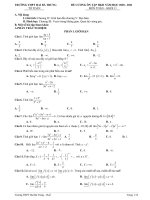 Đề cương học kỳ 2 Toán 11 năm 2020 - 2021 trường THPT Hai Bà Trưng - TT Huế - TOANMATH.com