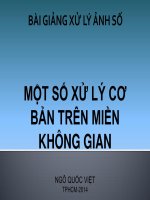 Bài giảng Xử lý ảnh số: Chương 2 - TS. Ngô Quốc Việt