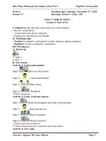 giáo án tiếng anh lớp 3 năm học 2020  2021 e3  week 6 