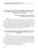 Nguồn nhân lực cho các doanh nghiệp nhỏ và vừa ở Việt Nam trong bối cảnh cuộc cách mạng công nghiệp 4.0 - thực trạng và giải pháp