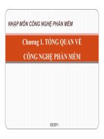 Bài giảng Nhập môn công nghệ phần mềm - Chương 1: Tổng quan về công nghệ phần mềm