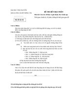 Đề thi hết môn Cấu trúc dữ liệu và giải thuật (Đề 6)