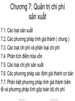 Bài giảng Nguyên lý quản trị kinh doanh: Chương 7 - Nguyễn Hải Sản