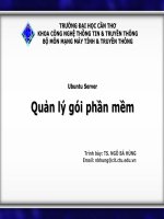 Bài giảng Phát triển phần mềm mã nguồn mở: Quản lý gói phần mềm - TS. Ngô Bá Hùng
