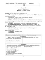 Giáo án Tiếng Anh 8 Kỳ II chuẩn theo công văn 5512