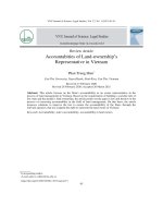 Trách nhiệm giải trình của đại diện chủ sở hữu về đất đai ở Việt Nam