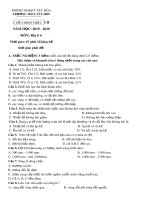 Đề thi học kì 2 môn Địa lí lớp 6 năm 2019-2020 có đáp án - Trường THCS Tây Sơn