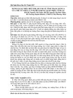 Đánh giá sự hiểu biết phụ huynh về tình trạng răng 6 của trẻ từ 6 đến 11 tuổi đến khám tại BV ĐKKV tỉnh AG