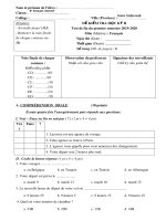 Đề thi học kì 2 môn Tiếng Pháp lớp 8 năm 2019-2020 có đáp án - Trường THCS Nguyễn Tri Phương (Tăng cường)