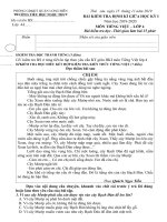 Đề thi giữa học kì 1 môn Tiếng Việt lớp 4 năm 2019-2020 - Trường Tiểu học Ngọc Thụy