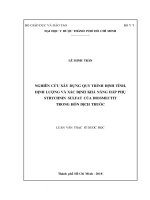 Nghiên cứu xây dựng quy trình định tính, định lượng và xác định khả năng hấp phụ strychnin sulfat của diosmectit trong hỗn dịch thuốc 