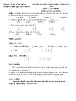 Đề thi học kì 2 môn Toán lớp 4 năm 2019-2020 có đáp án - Trường Tiểu học Phú Lương