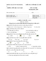 Đề thi học kì 2 môn Tin học lớp 3 năm 2019-2020 - Trường Tiểu học Nam Ngạn