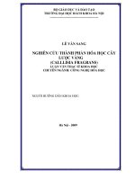 Luận văn thạc sĩ nghiên cứu thành phần hoá học cây lược vàng (callisia fragrans) 