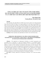 Nâng cao hiệu quả việc ứng dụng công nghệ thông tin vào tổ chức công tác kế toán tại các doanh nghiệp vừa và nhỏ Việt Nam trong điều kiện hội nhập hiện nay
