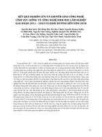 Kết quả nghiên cứu và chuyển giao công nghệ lĩnh vực giống và công nghệ sinh học lâm nghiệp giai đoạn 2011-2020 và định hướng đến năm 2030
