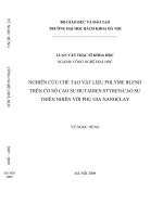 Luận văn thạc sĩ nghiên cứu chế tạo vật liệu polyme blend trên cơ sở cao su butadien styren cao su thiên nhiên 