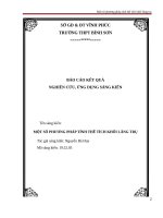 SKKN một số phương pháp tính thể tích khối lăng trụ 