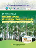 Kỷ yếu Hội thảo Nghiên cứu khoa học và chuyển giao công nghệ lâm nghiệp: Thành tựu và định hướng phát triển