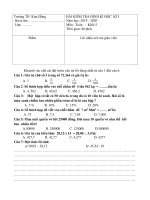 Đề thi học kì 1 môn Toán lớp 5 năm 2019-2020 có đáp án - Trường Tiểu học Kim Đồng