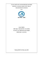 Giáo trình thị trường tài chính (ngành tài chính doanh nghiệp cao đẳng)   cđ kinh tế kỹ thuật TP HCM