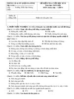 Đề thi học kì 2 môn Khoa học lớp 4 năm 2019-2020 có đáp án - Trường Tiểu học Hoàng Diệu