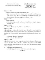 Đề thi học kì 2 môn Vật lí lớp 8 năm 2019-2020 có đáp án - Phòng GD&ĐT Quận 2