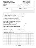 Đề thi học kì 2 môn Toán lớp 4 năm 2019-2020 có đáp án - Trường Tiểu học Mạc Thị Bưởi