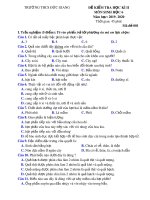 Đề thi học kì 2 môn Sinh học lớp 6 năm 2019-2020 có đáp án - Trường THCS Đức Giang