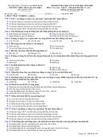 Đề thi học kì 2 môn Công nghệ lớp 11 năm 2019-2020 có đáp án - Trường THPT Trần Quang Diệu